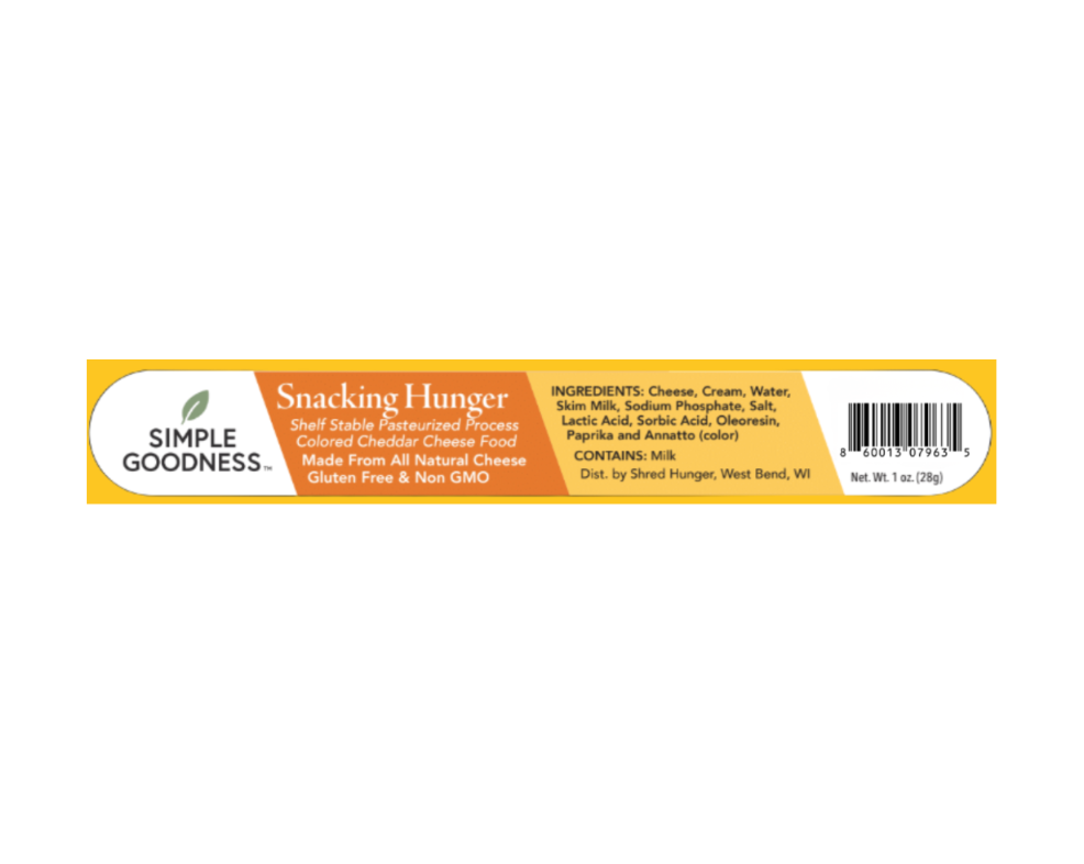 1oz Shelf Stable Cheese Sticks